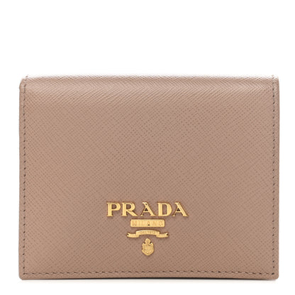 Prada Saffiano Colour Metal Bi-Fold Wallet Cammeo 1 of 8