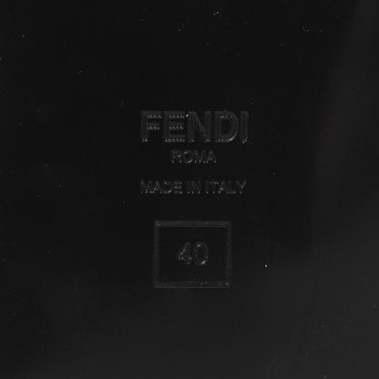 Fendi Satin FF Fendi Feel Slide Sandals 40 Tobacco Black 7 of 9