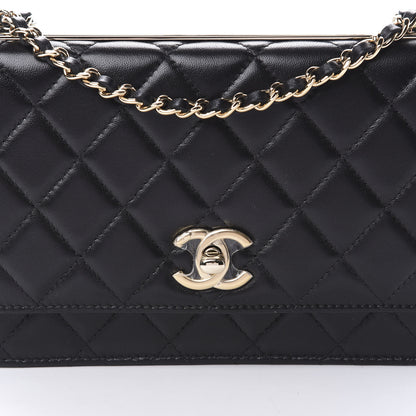 Chanel Lambskin Quilted Trendy CC Wallet On Chain WOC Black 9 of 13