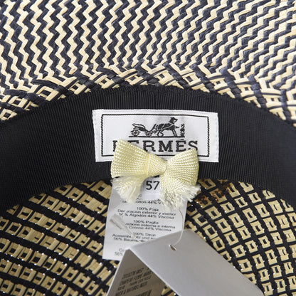 Hermes Chapeau Femme Anouk Panama Hat 57 Naturel Black 4 of 6