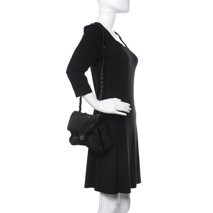 Chanel Shearling Quilted Medium Single Flap Black 2 of 10