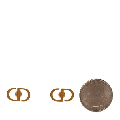 Christian Dior Metal Petit CD Stud Earrings Gold 2 of 4