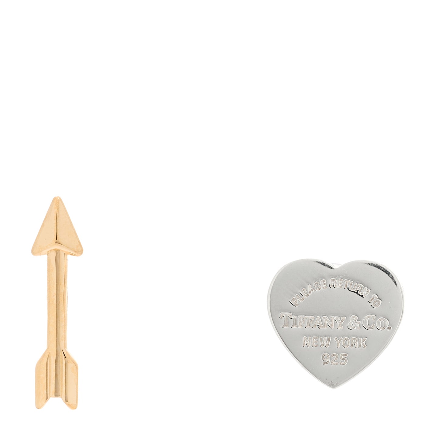 18K Rose Gold Sterling Silver Lovestruck Heart Tag & Arrow Earrings