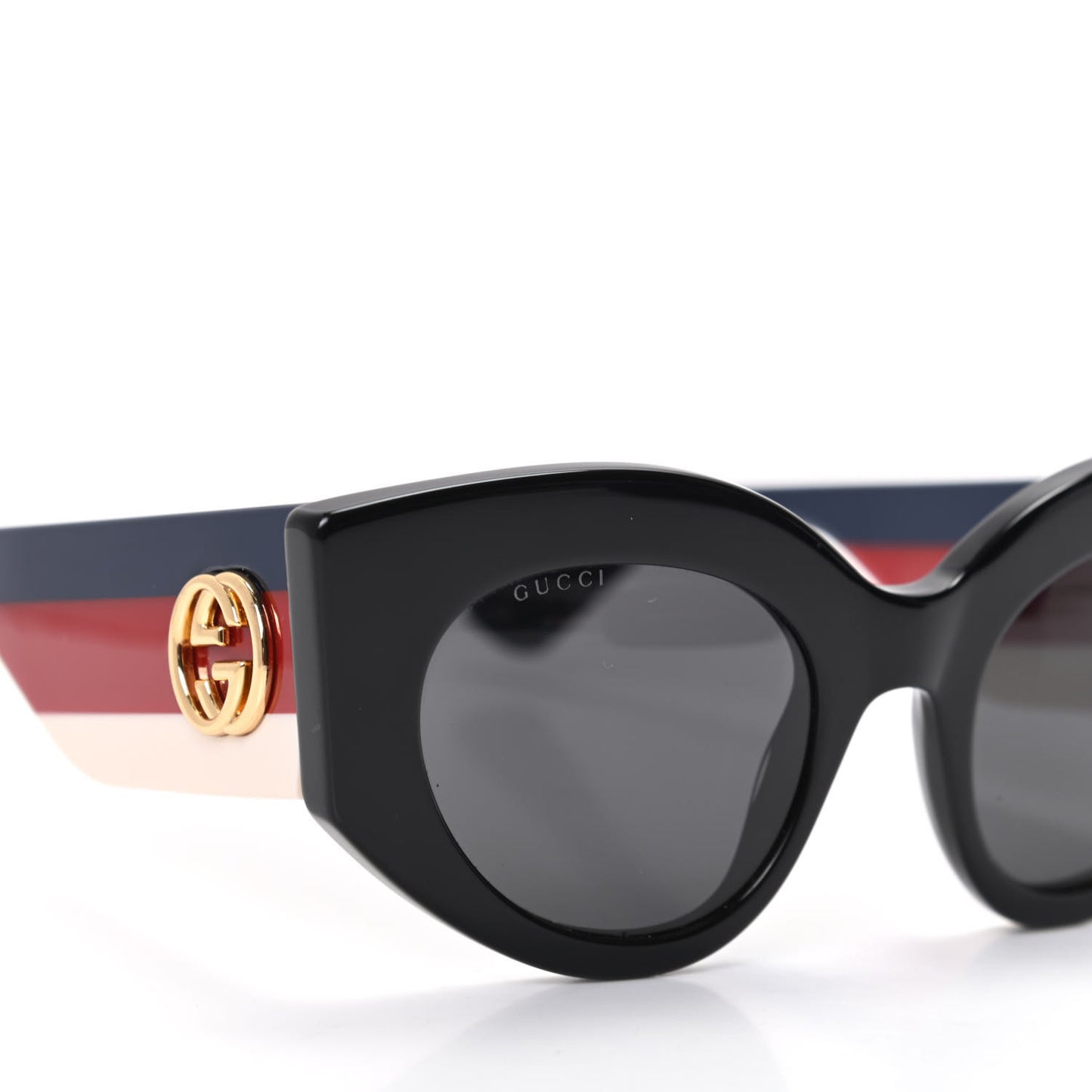 Acetate Oversized Rectangle Frame Web Sunglasses GG 0275/S Black