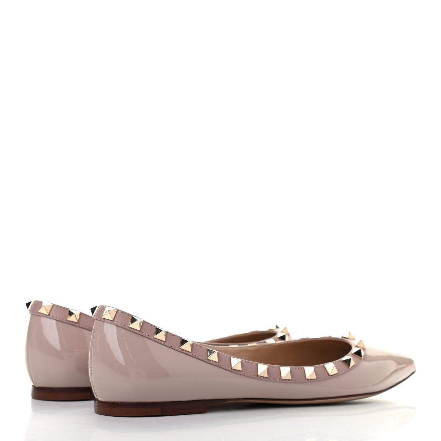 Patent Rockstud Ballerina Flats 38 Poudre