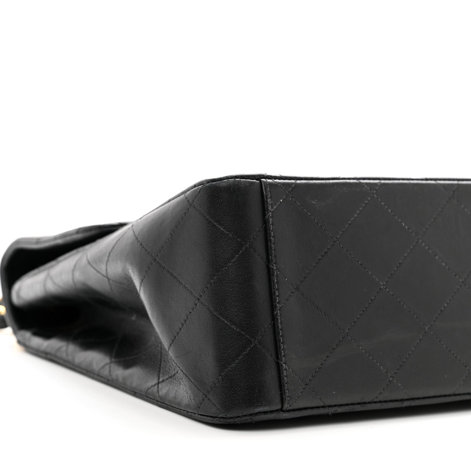 Chanel Lambskin Quilted XL Jumbo Single Flap Black 9 of 11