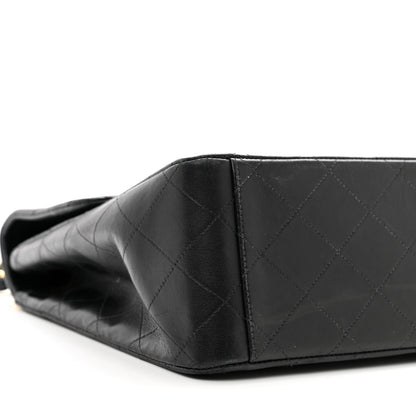 Chanel Lambskin Quilted XL Jumbo Single Flap Black 9 of 11