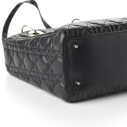 Christian Dior Lambskin Cannage Medium Whipstitch Lady Dior Black 6 of 9