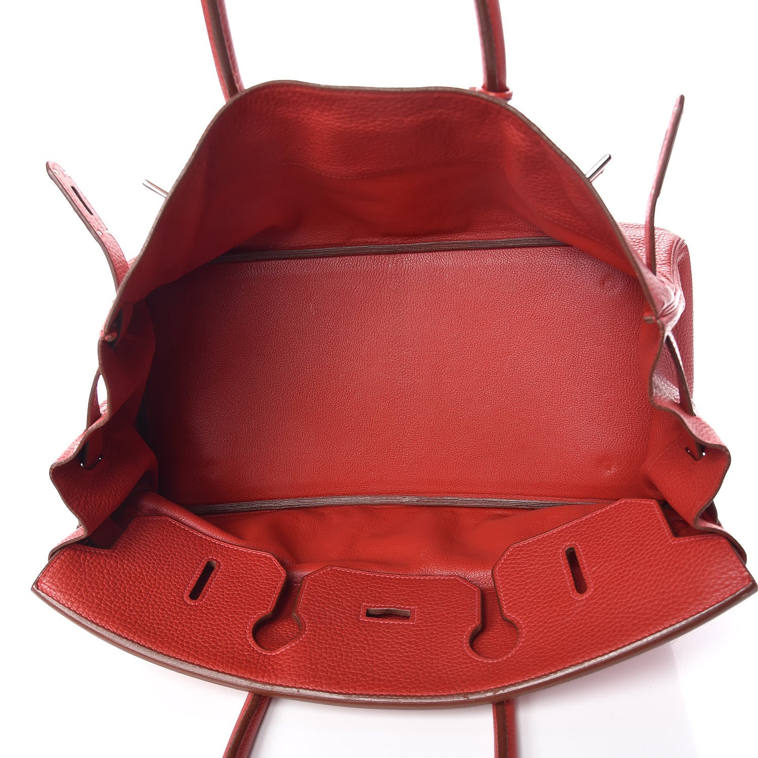 Hermes Taurillon Clemence JPG Shoulder Birkin II 42 Rouge Vif 9 of 15