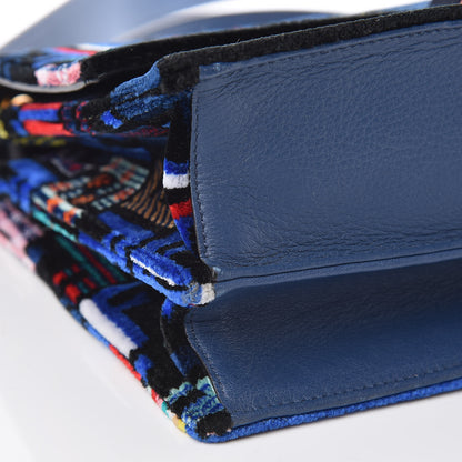 Fendi Velvet Vitello Dolce Fun Fair Kan I Shoulder Bag Blue Multicolor 10 of 11