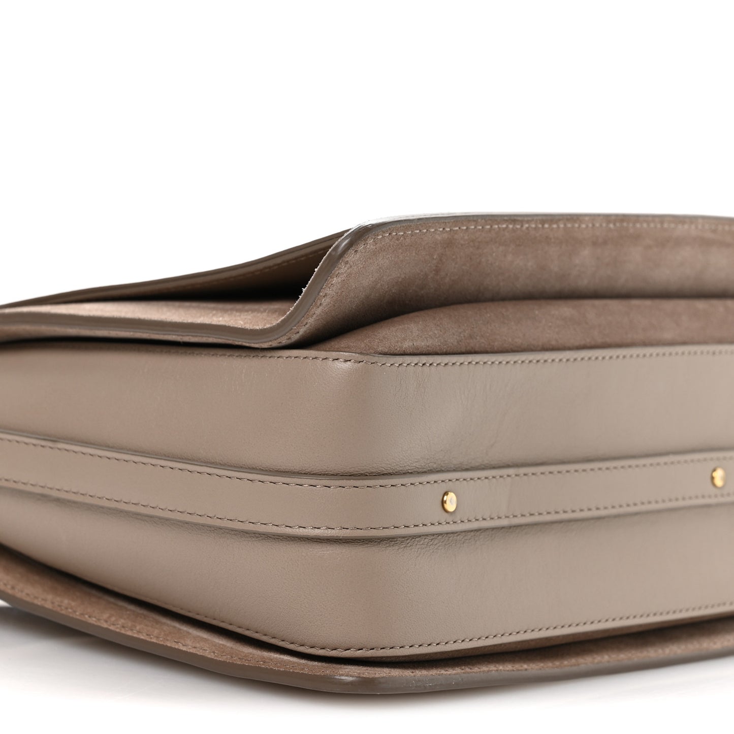 Calfskin Suede Medium Roy Bag Motty Grey