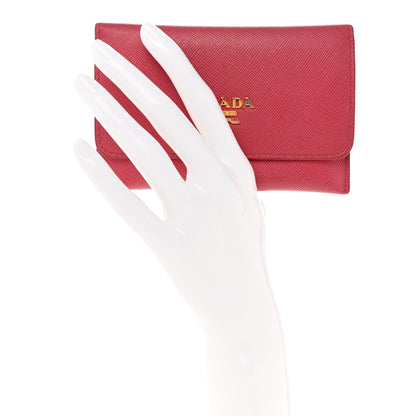 Prada Saffiano Card Holder Peonia 3 of 8