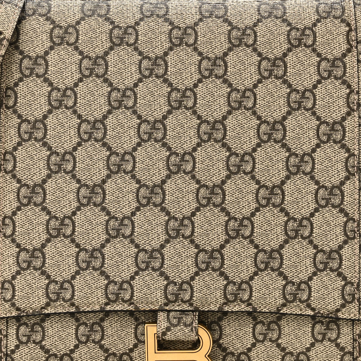 Balenciaga X GUCCI GG Supreme Monogram Medium Hourglass Top Handle Bag Beige Ebony 7 of 9