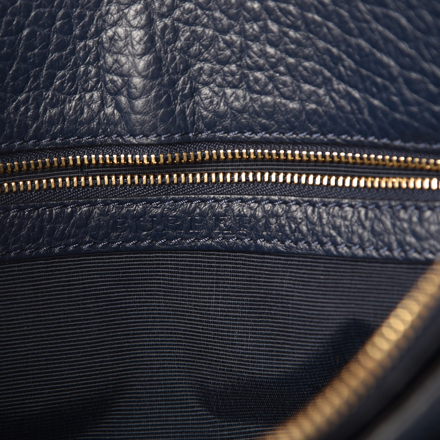 Signature Grain Calfskin Check Embossed Small Chichester Crossbody Clutch Bag Carbon Blue