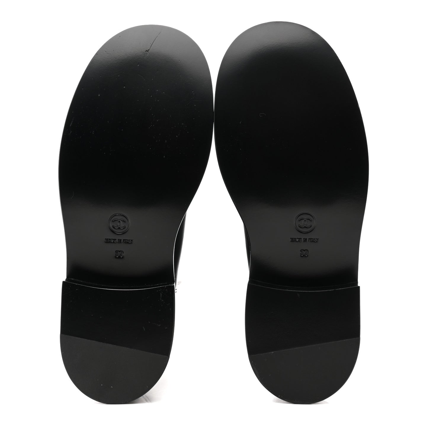 Calfskin Cap Toe Boots 39 Black