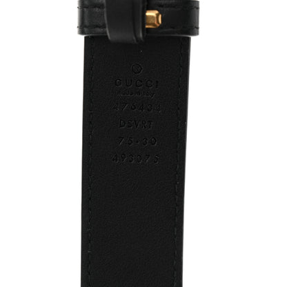 Gucci Calfskin Matelasse GG Marmont Belt Bag 75 30 Black 5 of 14