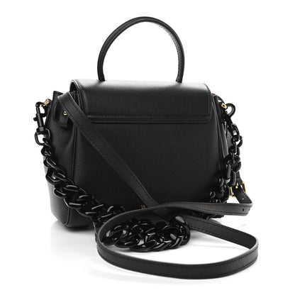 Versace Grained Calfskin Small La Medusa Top Handle Bag Black Lilac 3 of 9