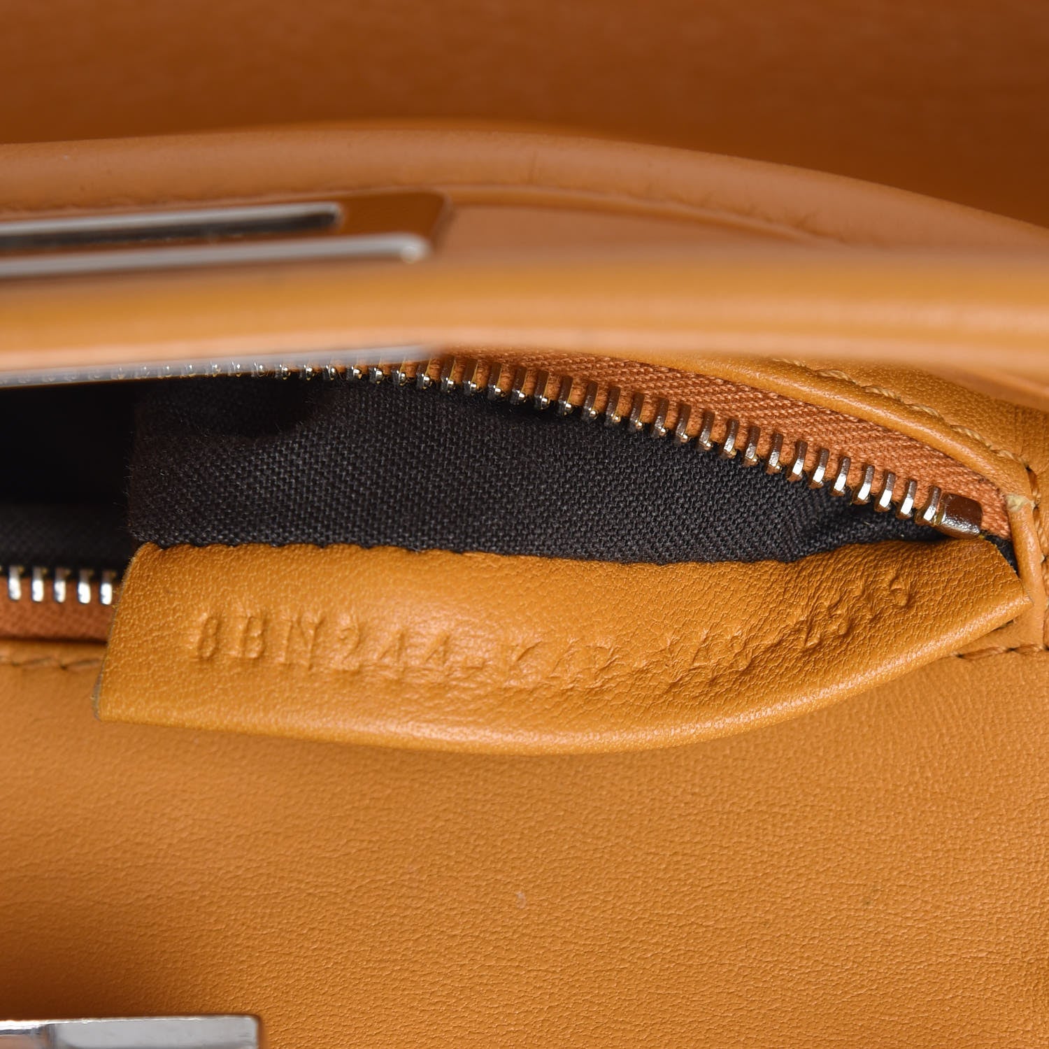 Fendi Nappa Mini Peekaboo Iconic Satchel Giallo Syrup 7 of 10