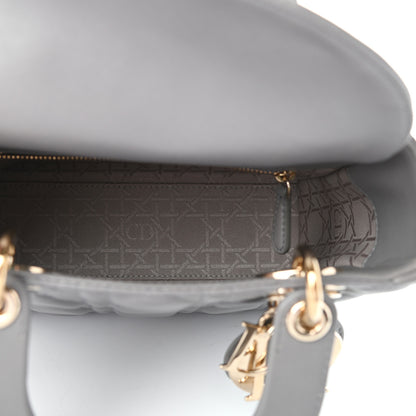 Christian Dior Lambskin Cannage Small Lucky Badges My Lady Dior Grey 5 of 11