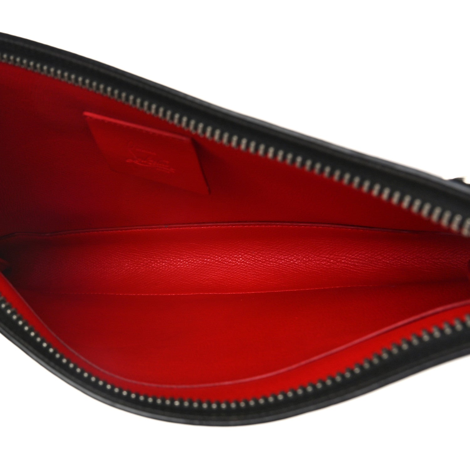 Christian Louboutin Calfskin Suede Studded Skypouch Crossbody Clutch Black 5 of 8