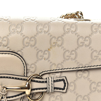 Gucci Guccissima Signature Medium Emily Chain Shoulder Bag Mystic White 9 of 14