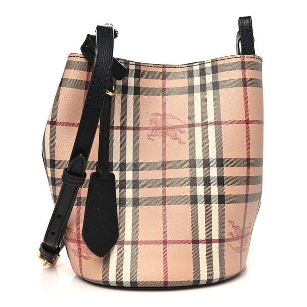 Burberry Haymarket Check Colours Small Lorne Bucket Crossbody