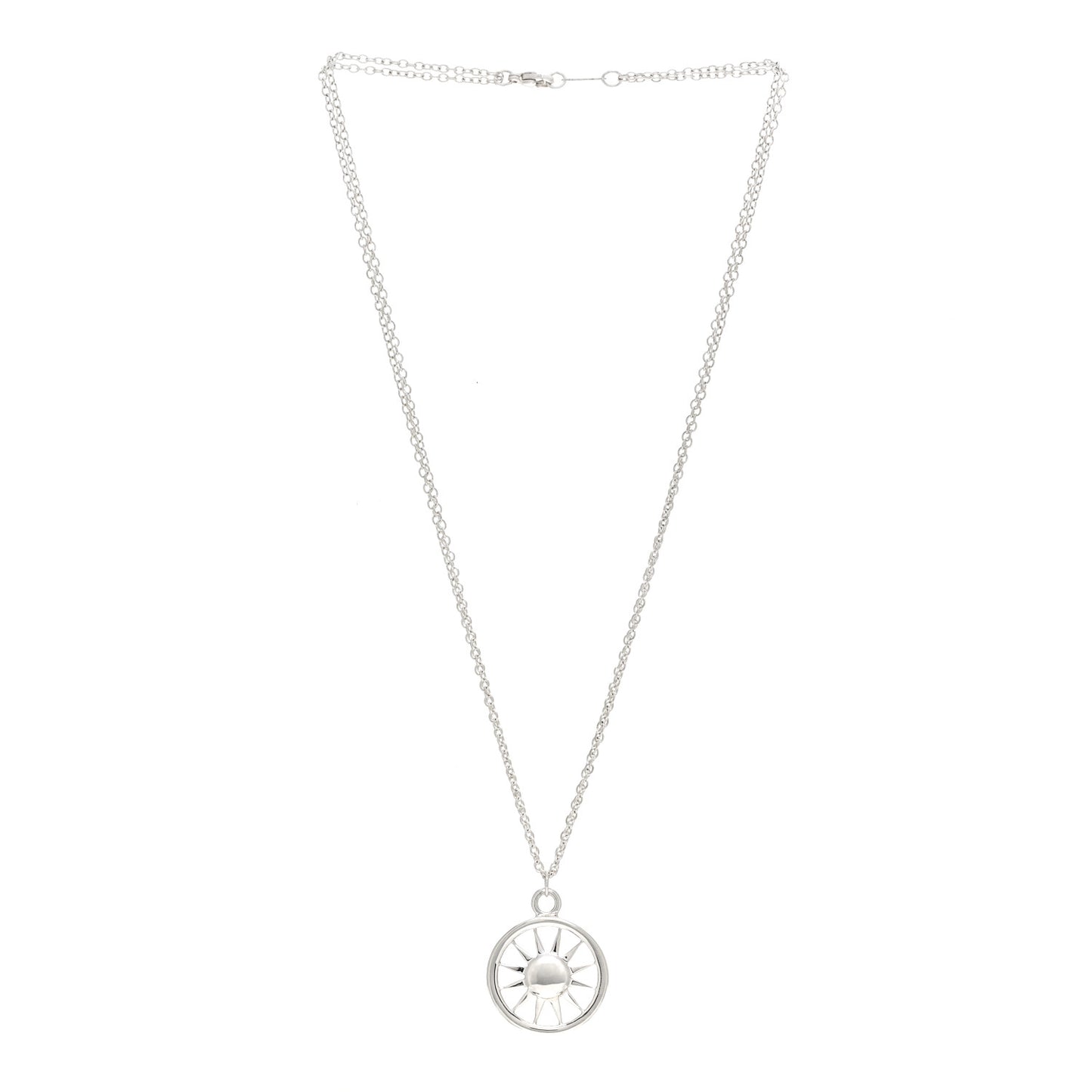 Sterling Silver Sun Pendant Necklace