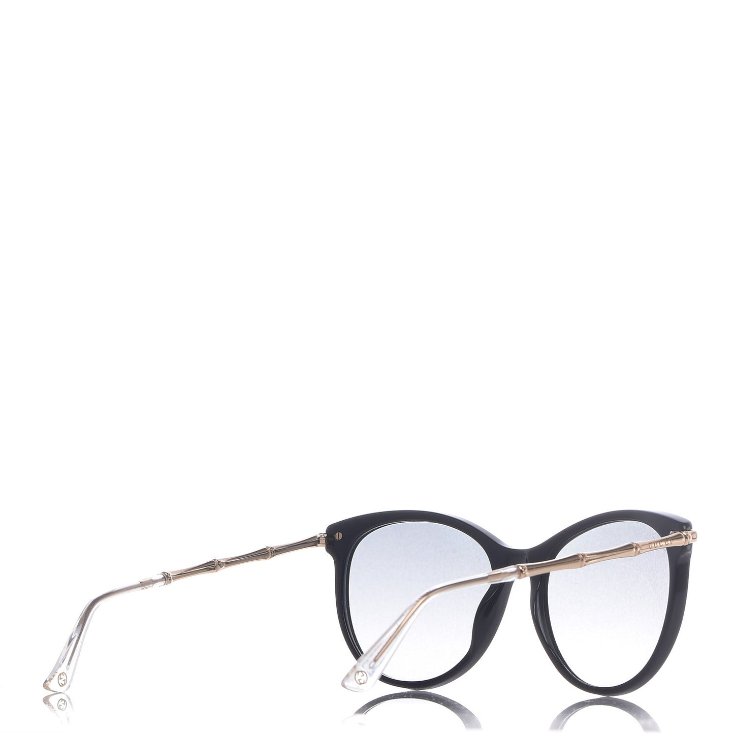 Crystal Bamboo Cat Eye Sunglasses GG3771 Black Gold