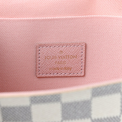 Louis Vuitton Damier Azur Pochette Felicie Chain Wallet Rose Ballerine 9 of 9