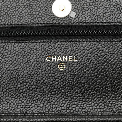 Chanel Caviar Quilted Wallet On Chain WOC Black 6 of 11