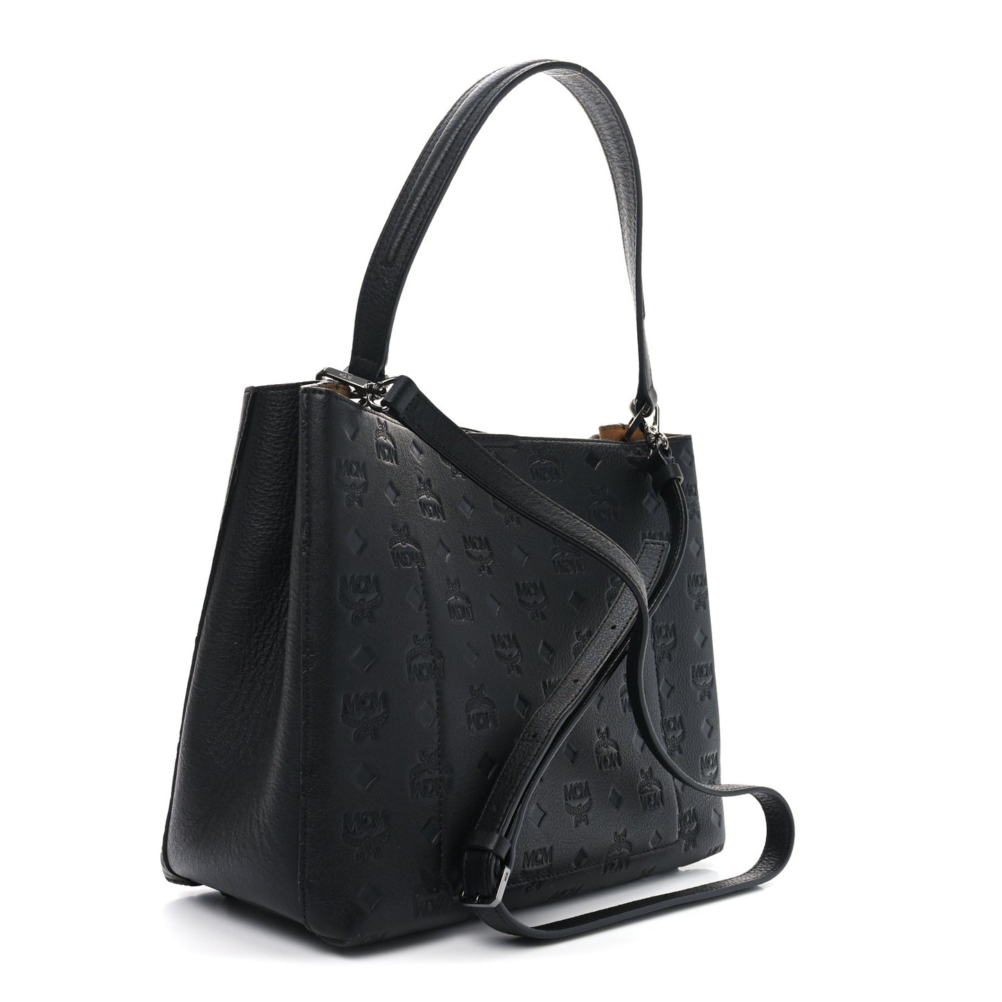 Calfskin Ottomar Monogram Sarah Convertible Hobo Black