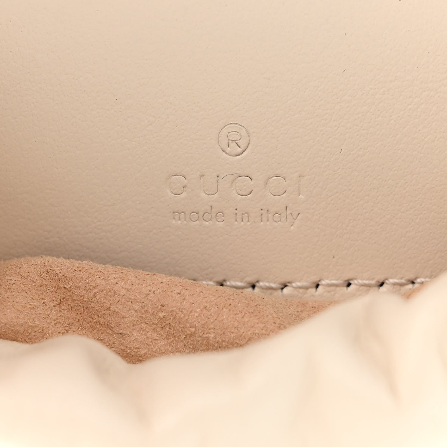 Gucci Calfskin Matelasse Mini GG Marmont 2.0 Bucket Bag White 6 of 10