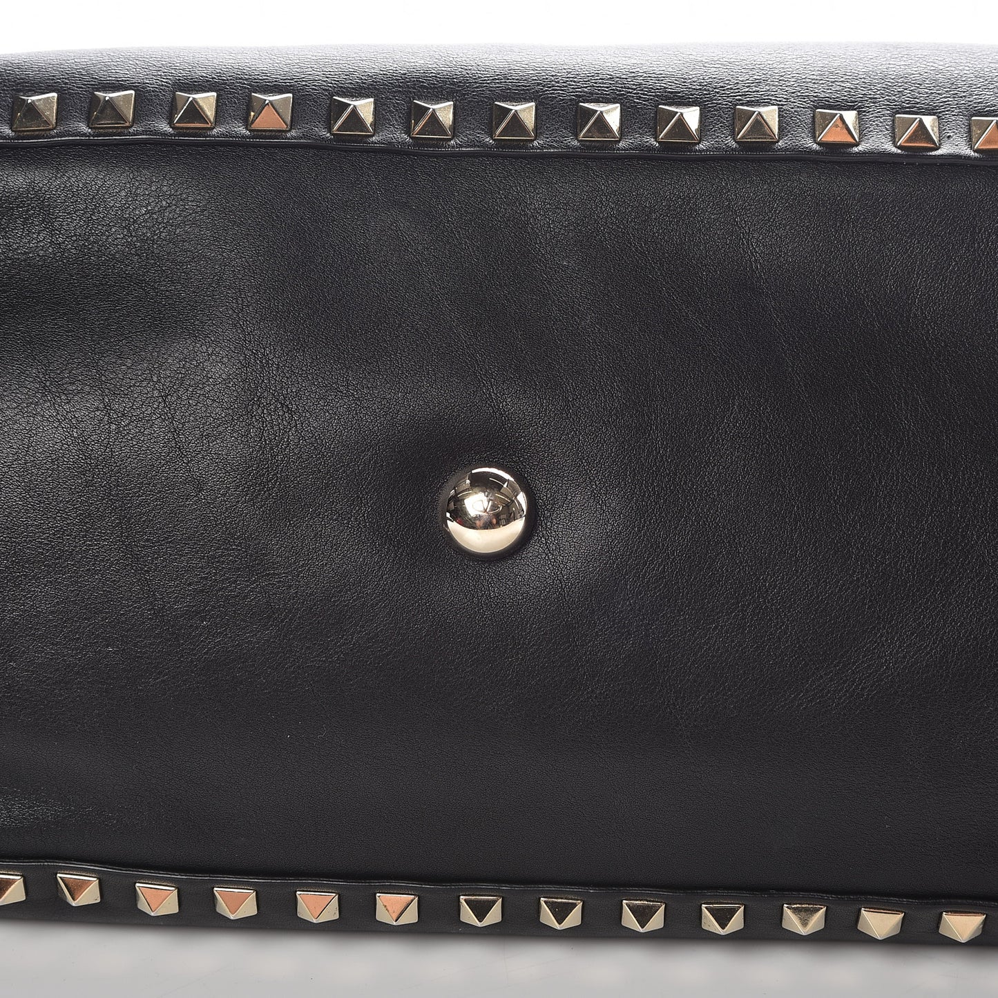 Vitello Medium Rockstud Tote Black