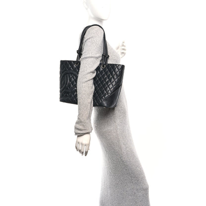 Chanel Calfskin Quilted Large Cambon Tote Black 2 of 13