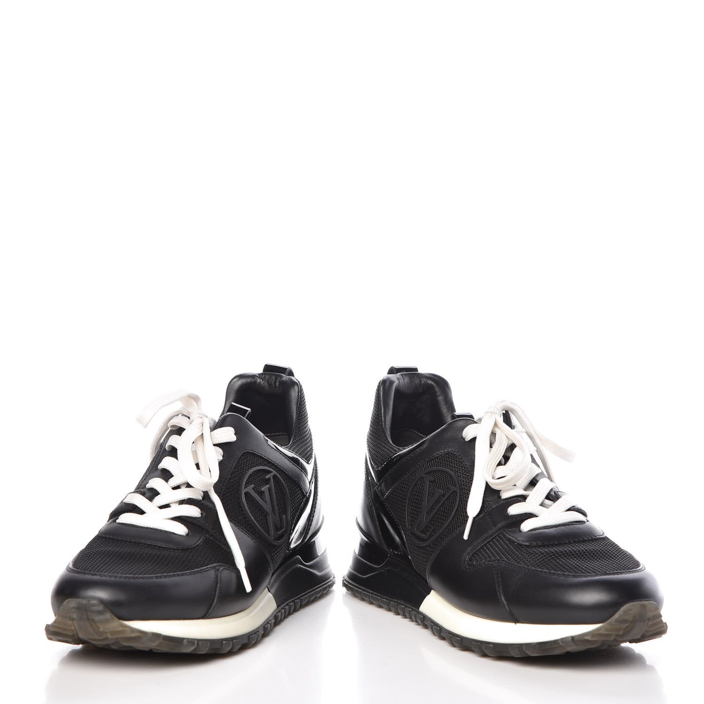 Calfskin Run Away Sneakers 36 Black