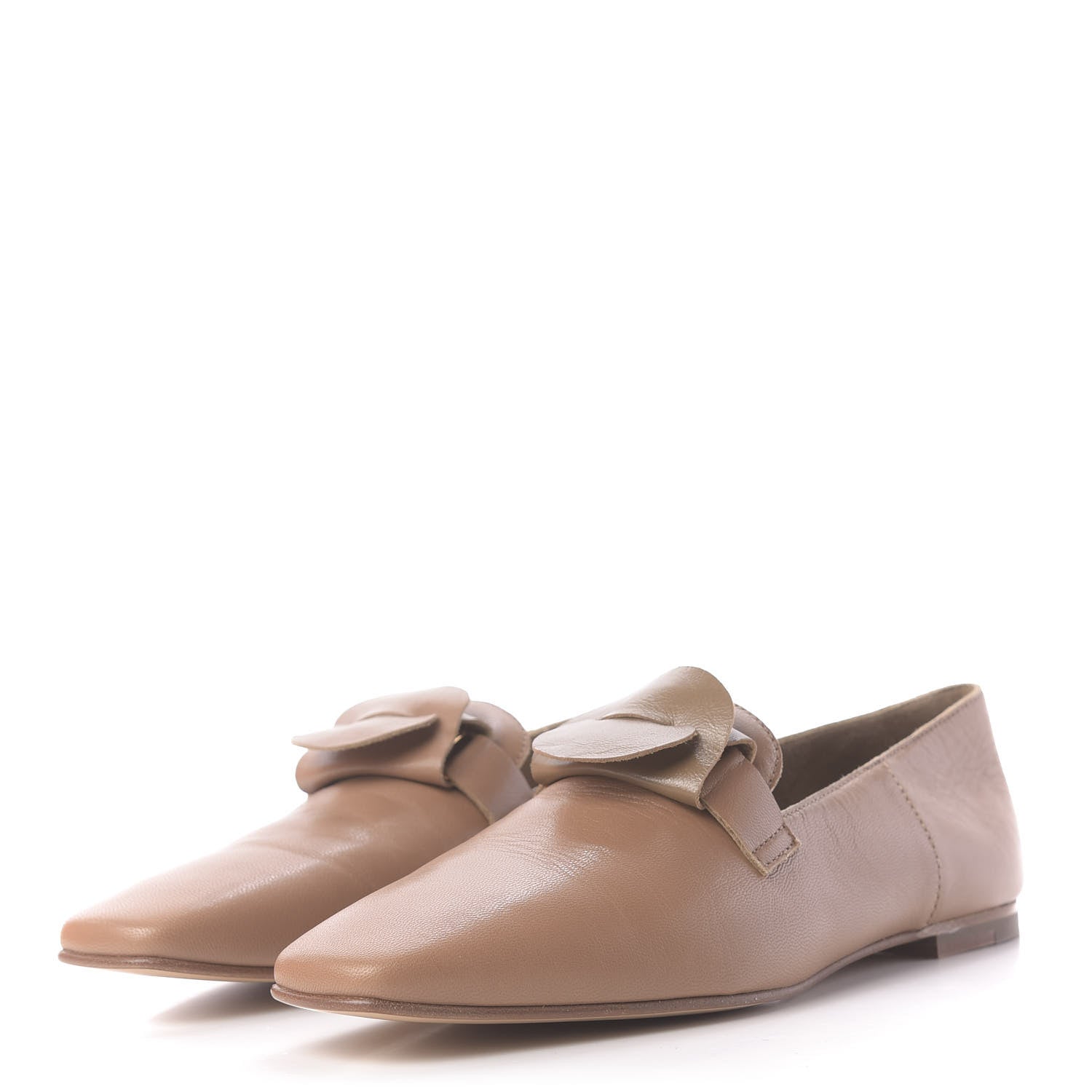 Hermes Supple Goatskin Womens Time Loafers 37 Havane 3 of 10