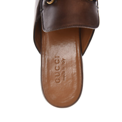 Gucci Calfskin Mens Princetown Slippers 8.5 Fondente Brown 9 of 10