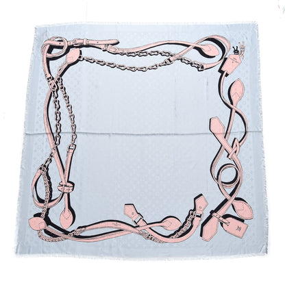 Louis Vuitton Silk Wool Square Handle Me Scarf Gris 1 of 5