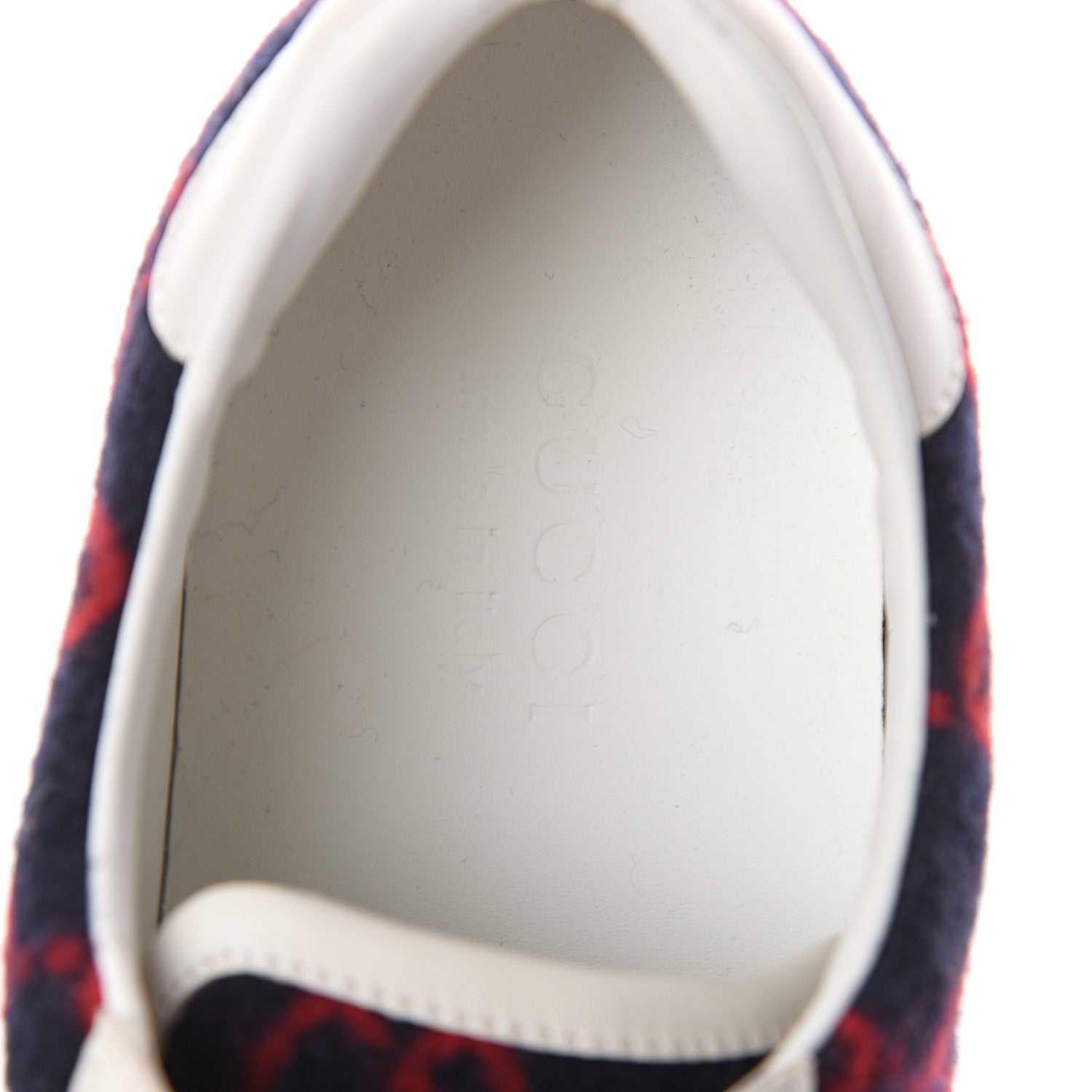 Gucci Covered Wool Big GG Monogram Mens Sneakers 8 Blue Red Mystic White 6 of 7