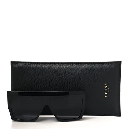 Celine Acetate Flat Top Rectangular Sunglasses CL400921 Black 7 of 7