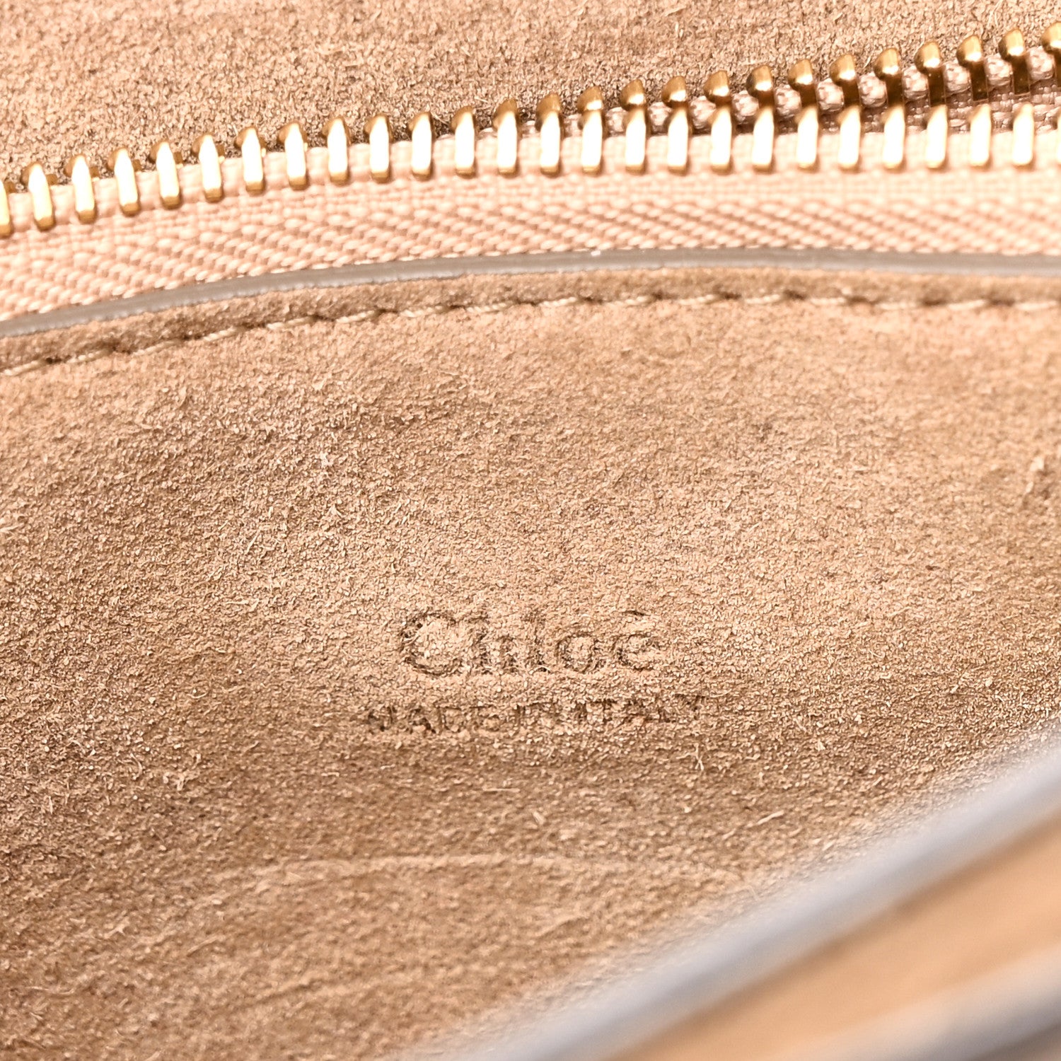 Chloe Calfskin Suede Medium Faye Shoulder Bag Motty Grey 6 of 9