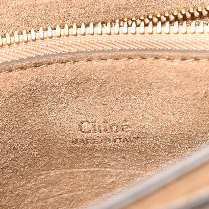 Chloe Calfskin Suede Medium Faye Shoulder Bag Motty Grey 6 of 9