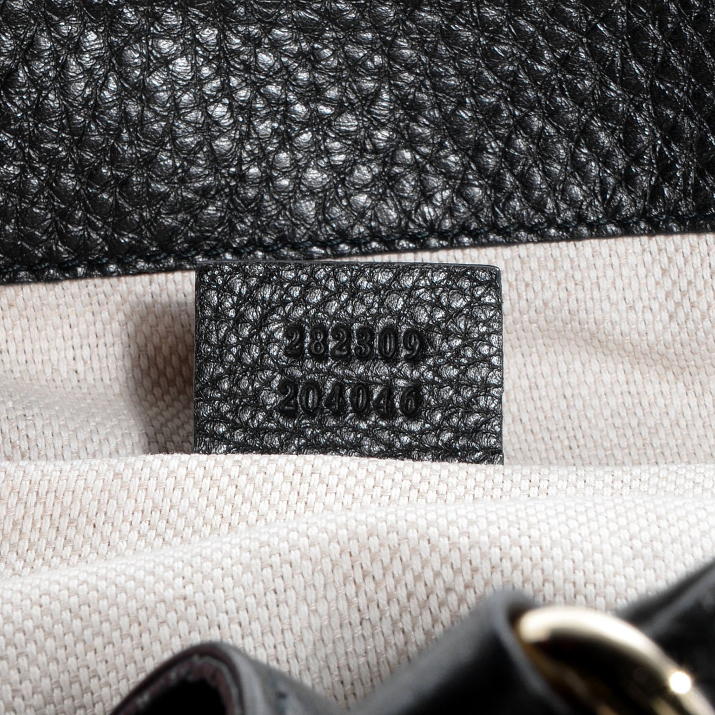 Pebbled Calfskin Medium Soho Shoulder Bag Black