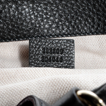 Gucci Pebbled Calfskin Medium Soho Shoulder Bag Black 7 of 7
