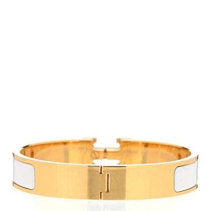 Hermes Enamel Narrow Clic Clac H Bracelet PM White 2 of 5