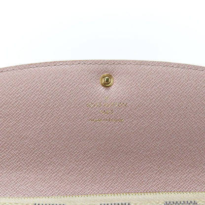 Louis Vuitton Damier Azur Emilie Wallet Rose Ballerine 10 of 11
