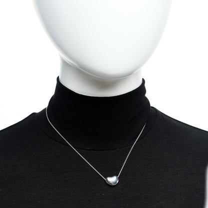 Tiffany Sterling Silver 14mm Elsa Peretti Bean Pendant Necklace 2 of 5