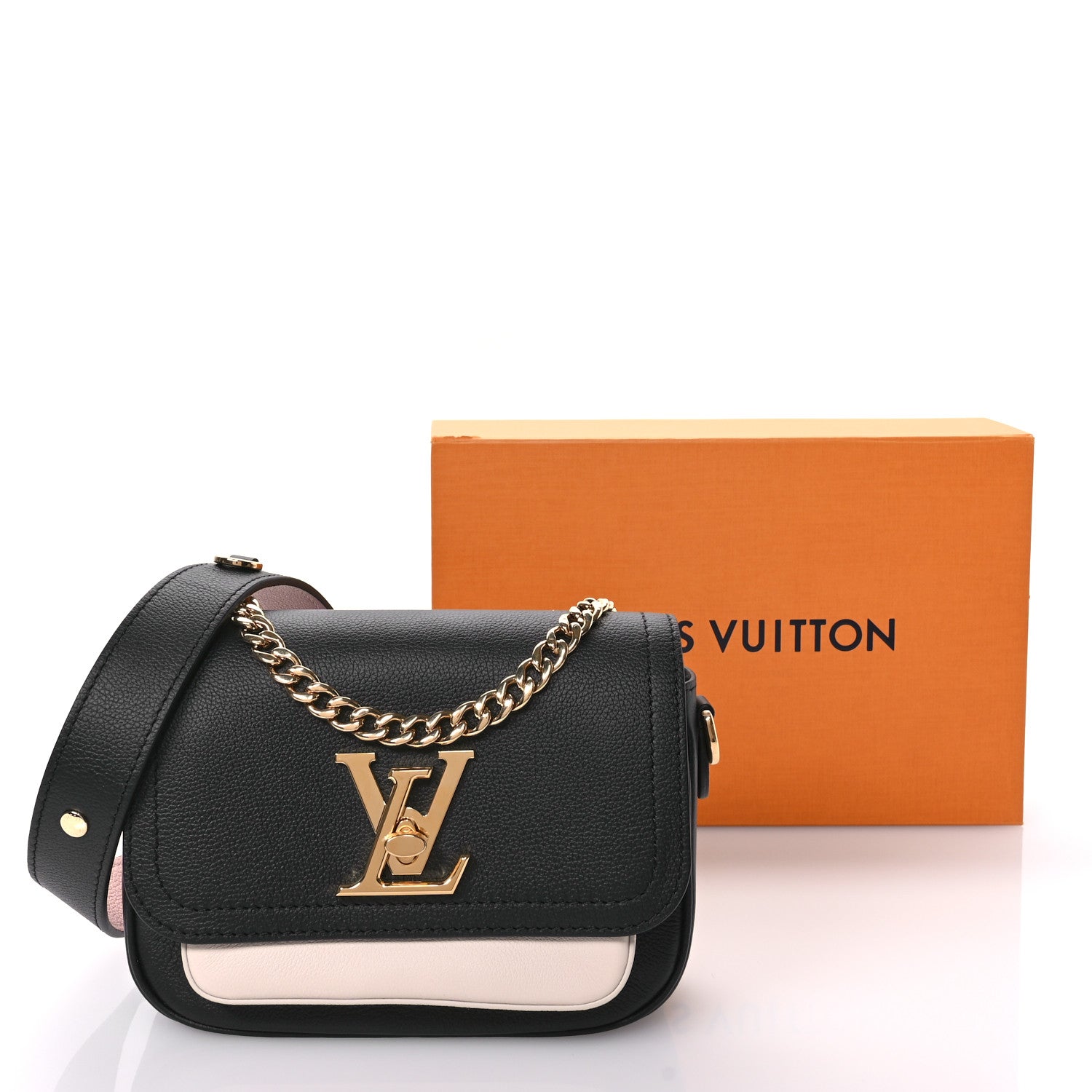 Louis Vuitton Grained Calfskin Lockme Tender Black 10 of 10