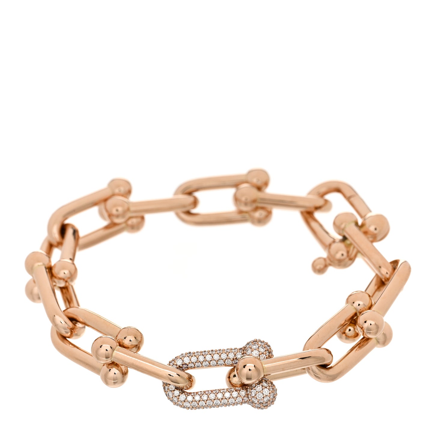 18K Rose Gold Diamond Large HardWear Link Bracelet