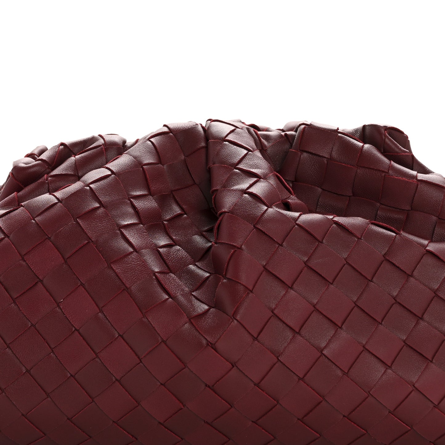 Nappa Maxi Intrecciato The Pouch Oversized Clutch Bordeaux
